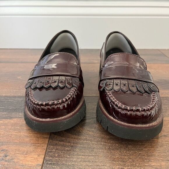 Geox Respira Blenda Kiltie Loafer in Burgundy Women's Size 36, US Size 6 EUC - Picture 3 of 12